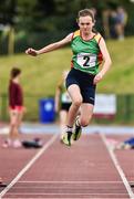24 August 2014; Niamh Forde, St.Lazerians, Co.Carlow, in action during the Girls Under 16 Triple Jump. HSE Community Games August Festival 2014, Athlone Institute of Technology, Athlone, Co. Westmeath.  Picture credit: David Maher / SPORTSFILE