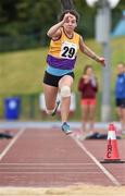 24 August 2014; Sophie McCabe, Bree, Co. Wexford, in action during the Girls U.16 Triple Jump. HSE Community Games August Festival 2014, Athlone Institute of Technology, Athlone, Co. Westmeath.  Picture credit: David Maher / SPORTSFILE