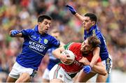 24 August 2014; Aidan O'Shea, Kerry, in action against Aidan O'Mahony, left, and Michael Geaney, right, Mayo. GAA Football All-Ireland Senior Championship, Semi-Final, Kerry v Mayo, Croke Park, Dublin. Picture credit: Stephen McCarthy / SPORTSFILE