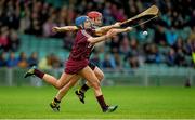 24 August 2014; Shauna Healy, Galway, in action against Aisling Dunphy, Kilkenny. Liberty Insurance All-Ireland Senior Camogie Championship Semi-Final, Galway v Kilkenny. Gaelic Grounds, Limerick. Picture credit: Diarmuid Greene / SPORTSFILE