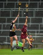 24 August 2014; Rebecca Hennelly, Galway, in action against Elaine Aylward, Kilkenny. Liberty Insurance All-Ireland Senior Camogie Championship Semi-Final, Galway v Kilkenny. Gaelic Grounds, Limerick. Picture credit: Diarmuid Greene / SPORTSFILE