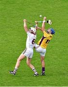 23 August 2014; Dean Higgins, Galway, in action against Gary Moore, Wexford. Bord Gáis Energy GAA Hurling Under 21 All-Ireland Championship, Semi-Final, Galway v Wexford, Semple Stadium, Thurles, Co. Tipperary. Picture credit: Diarmuid Greene / SPORTSFILE