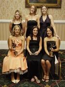11 November 2006; Galway players, back from left, Susan Keane, Ailbhe Kelly and Brenda Harney, with front, from left, Veronica Curtin, Noreen Coen, and Regina Glynn at the 2006 Camogie All-Star Awards. Citywest Hotel, Dublin. Picture credit: Brendan Moran / SPORTSFILE