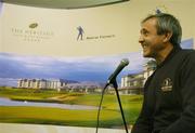 16 November 2006; Golfing legend Seve Ballesteros today claimed that Ireland's golf fans have a vital role to play in helping Europe retain the Ryder in 2008. In launching the Seve Trophy 2007 event at The Heritage Golf & Spa Resort at Killenard, Co. Laois, Seve praised the level of support that Irish fans had given Ian Woosnam's team and said they could give many of the same playes a big lift when they play in next year's Seve Trophy contest. Pictured at the launch is the Continental Europe non-playing captain Seve Ballesteros. The Heritage Golf & Spa Resort, Killenard, Co. Laois. Picture credit: Brendan Moran / SPORTSFILE