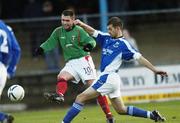 18 November 2006; Gary Hamilton, Glentoran, scores his side's second goal. Carnegie Premier League, Newry City v Glentoran, The Showgrounds, Newry, Co. Down. Picture credit: Damien Eagers / SPORTSFILE