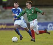 18 November 2006; Jason Hill, Glentoran, in action against Damien Curran, Newry City. Carnegie Premier League, Newry City v Glentoran, The Showgrounds, Newry, Co. Down. Picture credit: Damien Eagers / SPORTSFILE