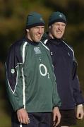 21 November 2006; Shane Horgan, left, and Paul O'Connell during Ireland rugby squad training. St. Gerard's School, Bray, Co. Wicklow. Picture credit: Brian Lawless / SPORTSFILE