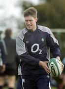 21 November 2006; Ronan O'Gara during Ireland rugby squad training. St. Gerard's School, Bray, Co. Wicklow. Picture credit: Brian Lawless / SPORTSFILE