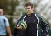 21 November 2006; Gordon D'Arcy during Ireland rugby squad training. St. Gerard's School, Bray, Co. Wicklow. Picture credit: Brian Lawless / SPORTSFILE