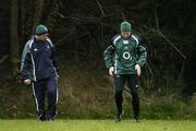 22 November 2006; Denis Hickie with team physio Cameron Steele during Ireland rugby squad training. St. Gerard's School, Bray, Co. Wicklow. Picture credit: Brendan Moran / SPORTSFILE