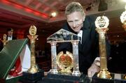 22 November 2006; Eamonn Coghlan who was presented with the 2006 Texaco Sportstar Hall of Fame Award views the awards. 49th Texaco Sportstars Awards, Burlington Hotel, Dublin. Picture credit: Brian Lawless / SPORTSFILE