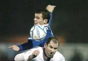 22 November 2006; Trevor Vaughan, Dundalk, in action against James Chambers, Waterford United. eircom League Premier Division / First Division Playoff 1st Leg, Dundalk v Waterford United, Oriel Park, Dundalk. Picture credit: David Maher / SPORTSFILE