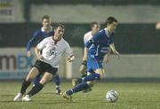 22 November 2006;  Alan Cawley, Waterford United, in action against Robbie Dunne, Dundalk. eircom League Premier Division / First Division Playoff 1st Leg, Dundalk v Waterford United, Oriel Park, Dundalk. Picture credit: David Maher / SPORTSFILE