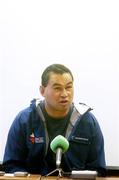 23 November 2006; Pacific Islands head coach Pat Lam speaking during the Pacific Islands team announcement ahead of the game against Ireland. Burlington Hotel, Dublin. Picture credit: Brendan Moran / SPORTSFILE