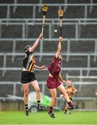 24 August 2014; Rebecca Hennelly, Galway, in action against Elaine Aylward, Kilkenny. Liberty Insurance All-Ireland Senior Camogie Championship Semi-Final, Galway v Kilkenny. Gaelic Grounds, Limerick. Picture credit: Diarmuid Greene / SPORTSFILE