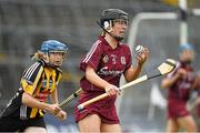 24 August 2014; Sinead Cahalan, Galway, in action against Michelle Quilty, Kilkenny. Liberty Insurance All-Ireland Senior Camogie Championship Semi-Final, Galway v Kilkenny. Gaelic Grounds, Limerick. Picture credit: Diarmuid Greene / SPORTSFILE
