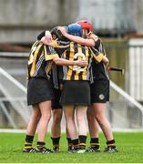 24 August 2014; Kilkenny players Kate McDonald, Emma Kavanagh, Grace Walsh and Mairead Power, celebrate after victory over Galway. Liberty Insurance All-Ireland Senior Camogie Championship Semi-Final, Galway v Kilkenny. Gaelic Grounds, Limerick. Picture credit: Diarmuid Greene / SPORTSFILE