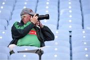 24 August 2014; A Mayo supporter takes a photograph while awaiting the start of the day's matches. GAA Football All-Ireland Senior Championship, Semi-Final, Kerry v Mayo, Croke Park, Dublin. Picture credit: Brendan Moran / SPORTSFILE