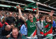 24 August 2014; Supporters celebrates after Mayo had scored a goal from the penalty spot. GAA Football All-Ireland Senior Championship, Semi-Final, Kerry v Mayo, Croke Park, Dublin. Picture credit: Ray McManus / SPORTSFILE