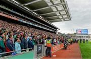 24 August 2014; The crowd stand for a minute silence in memory of the late Taoiseach Albert Reynolds, who passed away earlier this week. GAA Football All-Ireland Senior Championship, Semi-Final, Kerry v Mayo, Croke Park, Dublin. Picture credit: Brendan Moran / SPORTSFILE