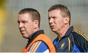 23 August 2014; Clare manager Donal Moloney, right, and Gerry O'Connor. Bord Gáis Energy GAA Hurling Under 21 All-Ireland Championship, Semi-Final, Clare v Antrim, Semple Stadium, Thurles, Co. Tipperary. Picture credit: Stephen McCarthy / SPORTSFILE