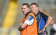 23 August 2014; Clare manager Gerry O'Connor, left, and Donal Moloney. Bord Gáis Energy GAA Hurling Under 21 All-Ireland Championship, Semi-Final, Clare v Antrim, Semple Stadium, Thurles, Co. Tipperary. Picture credit: Stephen McCarthy / SPORTSFILE