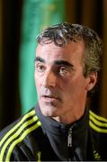 25 August 2014; Donegal manager Jim McGuinness during a press day ahead of their GAA Football All-Ireland Senior Championship Semi-Final game against Dublin on Sunday. Donegal Football Press Day, Mount Errigal Hotel, Letterkenny, Co. Donegal. Picture credit: Oliver McVeigh / SPORTSFILE