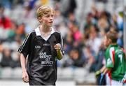 24 August 2014; Referee Rossa Brennan Kelly, Abbeycarton, Co. Roscommon. INTO/RESPECT Exhibition GoGames, Croke Park, Dublin. Picture credit: Ramsey Cardy / SPORTSFILE