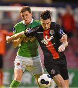 25 August 2014; Eoin Wearen, Bohemians, in action against Garry Buckley, Cork City. FAI Ford Cup, 3rd Round Reply, Cork City v Bohemians. Dalymount Park, Dublin. Picture credit: David Maher / SPORTSFILE