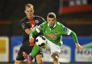 25 August 2014; Danny Morrissey, Cork City, in action against Derek Pender, Bohemians. FAI Ford Cup, 3rd Round Reply, Cork City v Bohemians. Dalymount Park, Dublin. Picture credit: David Maher / SPORTSFILE