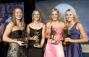 18 November 2006; Cork All-Star award winners, from left, Rena Buckley, Mary O'Connor, Angela Walsh and Nollaig Cleary at the 2006 TG4 / O'Neills Ladies Gaelic Football All-Star Awards. Citywest Hotel, Dublin. Picture credit: Brendan Moran / SPORTSFILE