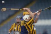 19 November 2006; Aoife Fitzpatrick, St Lachtain's, in action against Colleen Doherty, O'Donovan Rossa. All-Ireland Senior Camogie Club Championship Final, St Lachtain's v O'Donovan Rossa, O'Moore Park, Portlaoise, Co. Laois. Picture credit: Brian Lawless / SPORTSFILE