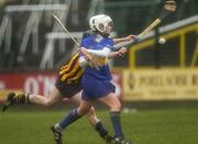 19 November 2006; Mairiosa McGourty, O'Donovan Rossa, in action against Jillian Maher, St Lachtain's. All-Ireland Senior Camogie Club Championship Final, St Lachtain's v O'Donovan Rossa, O'Moore Park, Portlaoise, Co. Laois. Picture credit: Brian Lawless / SPORTSFILE