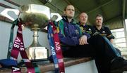 21 November 2006; Previous winning captains of the Connacht Football Final get out in force in support of this year’s team ahead of the AIB Connacht Football Final this weekend.  Corofin take on St Brigid’s of Roscommon where they hope to bring the cup back for the fourth time.  Pictured l-r are Ray Silke (Capt. ’97), Thomas Greaney (Capt. ’95) and Clive Clancy (Capt. ’91). Corofin, Co. Galway. Picture credit: Ray Ryan / SPORTSFILE
