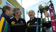 21 November 2006; Previous winning captains of the Connacht Football Final get out in force in support of this year’s team ahead of the AIB Connacht Football Final this weekend.  Corofin take on St Brigid’s of Roscommon where they hope to bring the cup back for the fourth time.  Pictured l-r are Ray Silke (Capt. ’97), Thomas Greaney (Capt. ’95) and Clive Clancy (Capt. ’91). Corofin, Co. Galway. Picture credit: Ray Ryan / SPORTSFILE