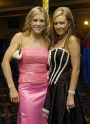18 November 2006; Angela Walsh, left, and Gina Farrell at the 2006 TG4 / O'Neills Ladies Gaelic Football All-Star Awards. Citywest Hotel, Dublin. Picture credit: Brendan Moran / SPORTSFILE