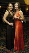 18 November 2006; Colette Daly, left, and Sheena Tally at the 2006 TG4 / O'Neills Ladies Gaelic Football All-Star Awards. Citywest Hotel, Dublin. Picture credit: Brendan Moran / SPORTSFILE