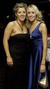 18 November 2006; Valerie Mulcahy, left, and Nollaig Cleary, from Cork, at the 2006 TG4 / O'Neills Ladies Gaelic Football All-Star Awards. Citywest Hotel, Dublin. Picture credit: Brendan Moran / SPORTSFILE