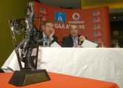 22 November 2006; GAA Ard Stiurthoir Liam Mulvihill and GAA President Nickey Brennan at the, Vodafone All-Stars press conference. Westbury Hotel, Dublin. Picture credit: Matt Browne / SPORTSFILE