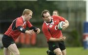 24 November 2006; Simon Best in action against Paul O'Connell during Ireland’s rugby squad training. Lansdowne Road, Dublin. Picture credit: Matt Browne / SPORTSFILE