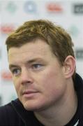 25 November 2006; Captain Brian O'Driscoll  speaks during a Ireland Rugby press conference ahead of their Autumn Internationals game against The Pacific Islands. Lansdowne Road, Dublin. Picture credit: Damien Eagers / SPORTSFILE