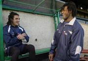 24 November 2006; Hale T- Pole, left, and Seru Rabeni during The Pacific Islands rugby squad training. Lansdowne Road, Dublin. Picture credit: Damien Eagers / SPORTSFILE