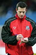 25 November 2006; Loughgall caretaker manager David Johnstone taking notes during the game. Carnegie Premier League, Linfield v Loughgall, Windsor Park, Belfast. Picture credit: Oliver McVeigh / SPORTSFILE