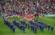 24 August 2014; Both teams parade behind the Artane School of Music band. GAA Football All-Ireland Senior Championship, Semi-Final, Kerry v Mayo, Croke Park, Dublin. Picture credit: Ramsey Cardy / SPORTSFILE