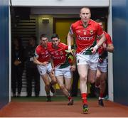 24 August 2014; Tom Cunniffe, Mayo, runs out onto the pitch ahead of the game. GAA Football All-Ireland Senior Championship, Semi-Final, Kerry v Mayo, Croke Park, Dublin. Picture credit: Brendan Moran / SPORTSFILE