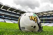 29 August 2014; A UCF helmet on the pitch in Croke Park during the previews ahead of the Croke Park Classic, Penn State v University of Central Florida on Saturday. Croke Park, Dublin. Picture credit: Pat Murphy / SPORTSFILE
