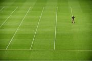 29 August 2014; Ground staff work on the pitch during the previews ahead of the Croke Park Classic, Penn State v University of Central Florida on Saturday. Croke Park, Dublin. Picture credit: Pat Murphy / SPORTSFILE