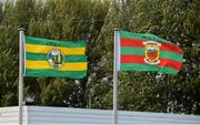 29 August 2014; Kerry and Mayo flags fly outside the Gaelic Grounds ahead of the GAA Football All-Ireland Senior Championship Semi-Final Replay between Kerry and Mayo. Gaelic Grounds, Limerick. Picture credit: Diarmuid Greene / SPORTSFILE