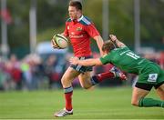 29 August 2014; Johnny Holland, Munster, is tackled by Andrew Fenby, London Irish. SEAT Challenge, Munster v London Irish, RSC, Waterford. Picture credit: Matt Browne / SPORTSFILE