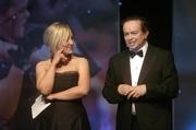 18 November 2006; MC's Aoife Ni Thuairsc and Marty Morrissey during the 2006 TG4 / O'Neills Ladies Gaelic Football All-Star Awards. Citywest Hotel, Dublin. Picture credit: Brendan Moran / SPORTSFILE